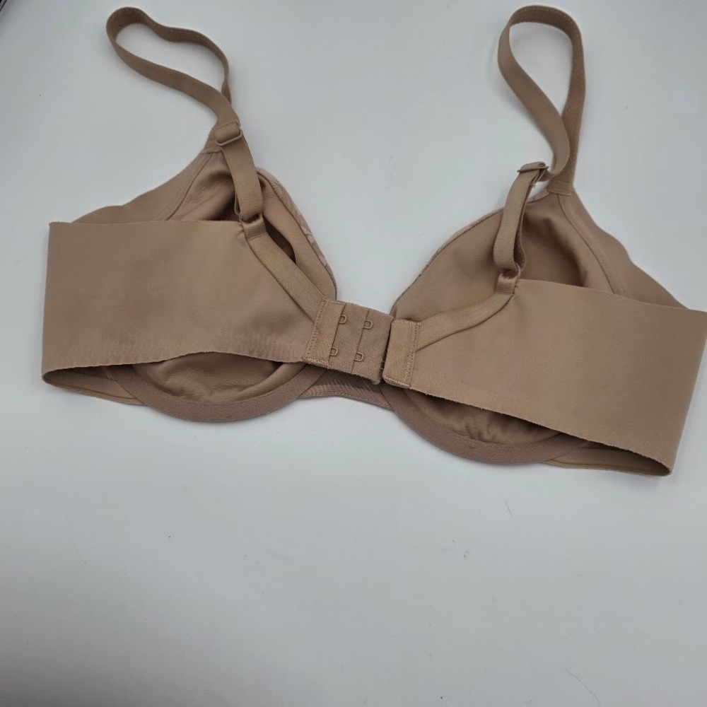 Warners 34C Bra Beige Floral Lace Full Coverage Underwire Adjustable Straps - Picture 3 of 4